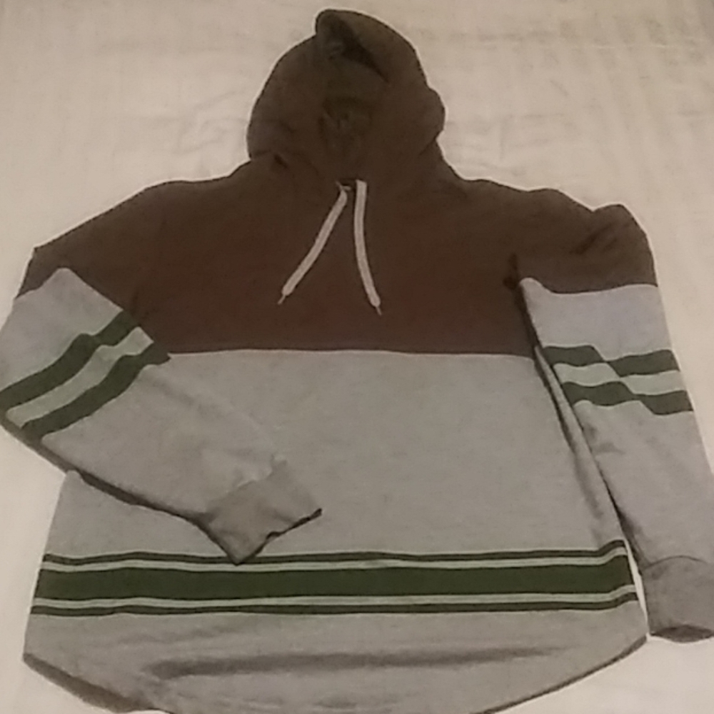 Brown/Grey/Forest Green hoodie